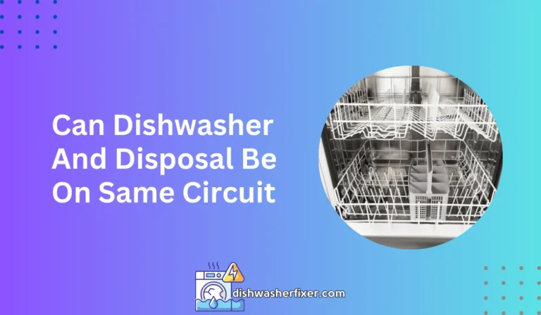 can dishwasher and disposal be on same circuit