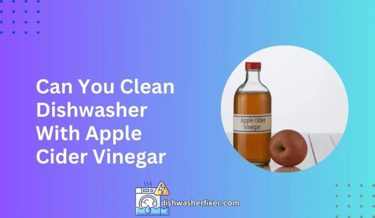 can you clean dishwasher with apple cider vinegar