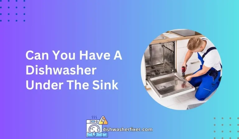 can you have a dishwasher under the sink