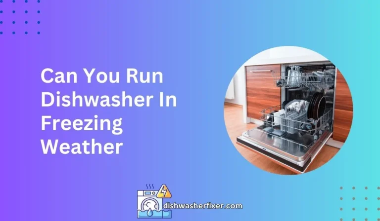 can you run dishwasher in freezing weather