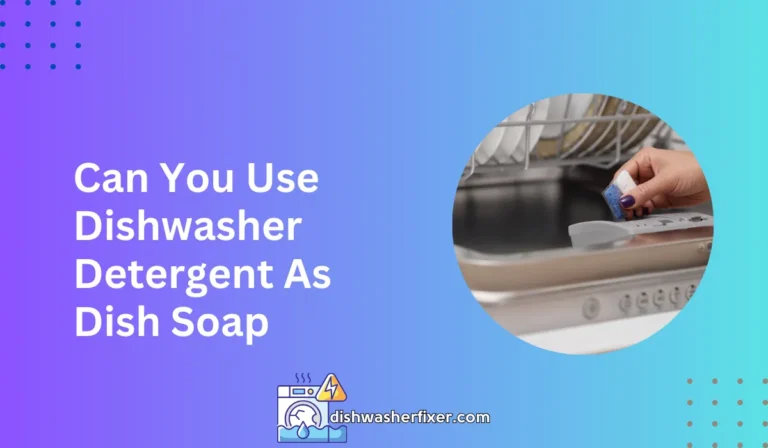 can you use dishwasher detergent as dish soap