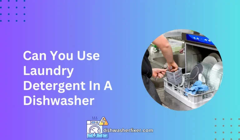 can you use laundry detergent in a dishwasher