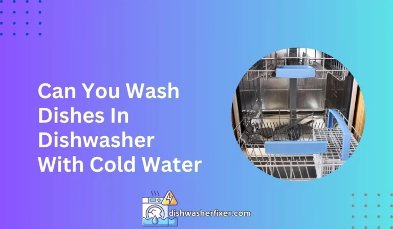 can you wash dishes in dishwasher with cold water