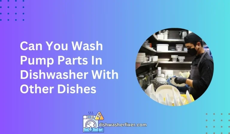 can you wash pump parts in dishwasher with other dishes