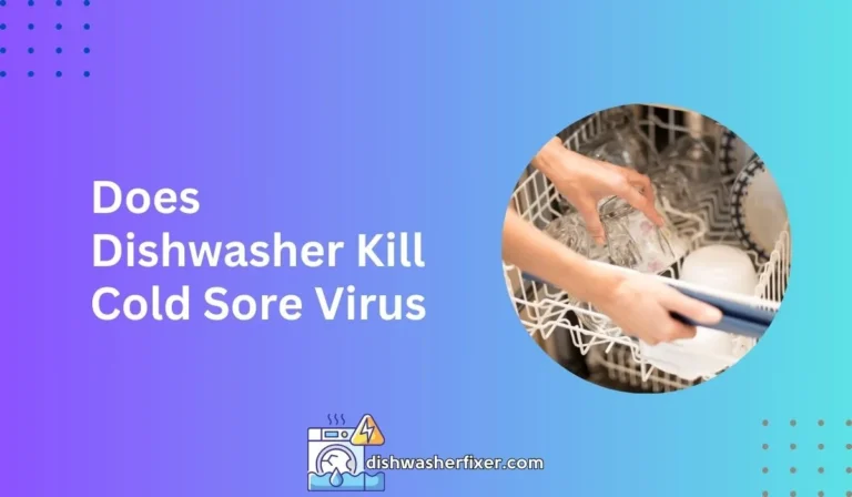 does dishwasher kill cold sore virus