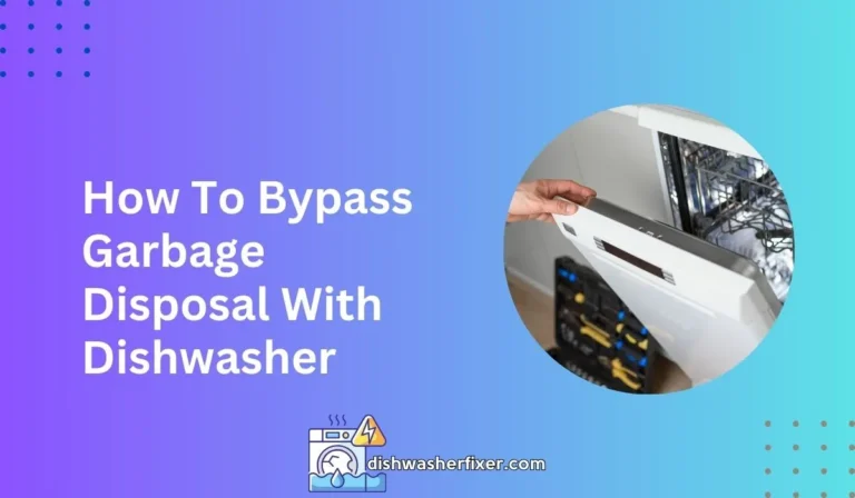 how to bypass garbage disposal with dishwasher