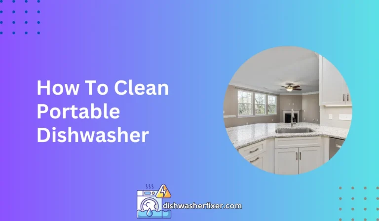 how to clean portable dishwasher