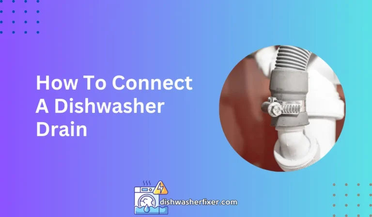 how to connect a dishwasher drain