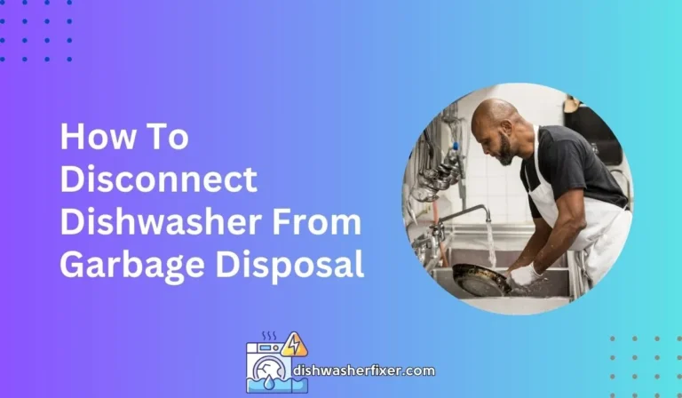 how to disconnect dishwasher from garbage disposal