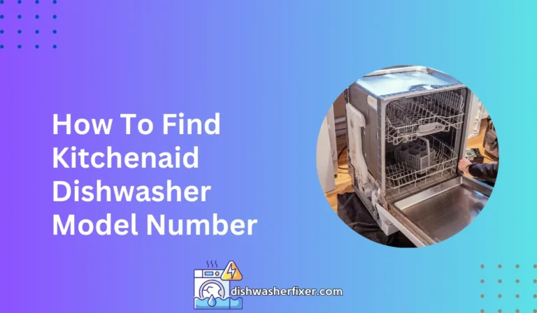 how to find kitchenaid dishwasher model number