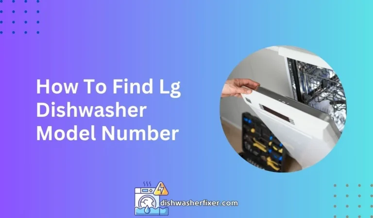 how to find lg dishwasher model number