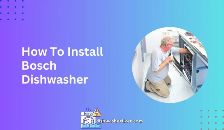 how to install bosch dishwasher