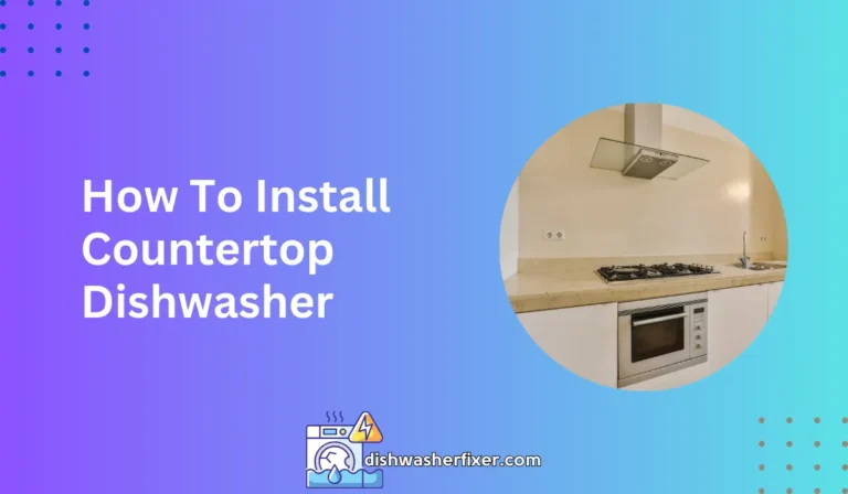 how to install countertop dishwasher