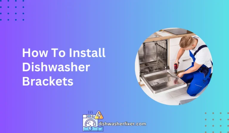how to install dishwasher brackets
