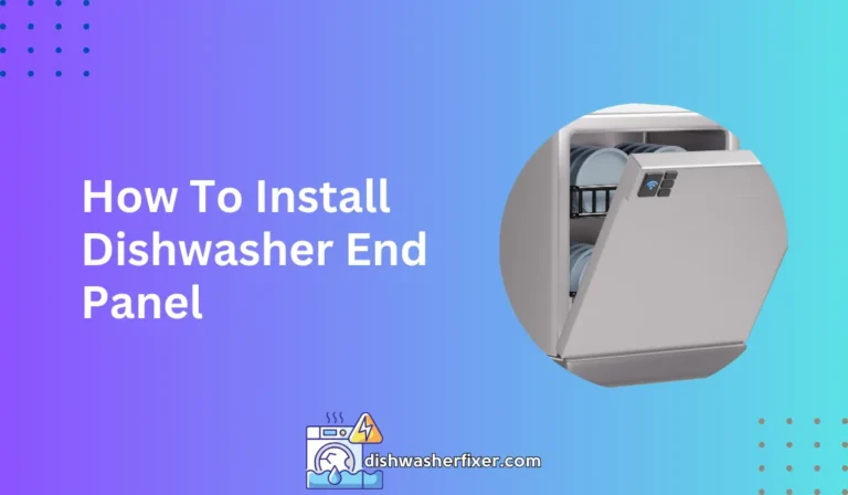 how to install dishwasher end panel