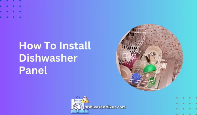 how to install dishwasher panel