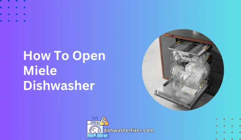how to open miele dishwasher