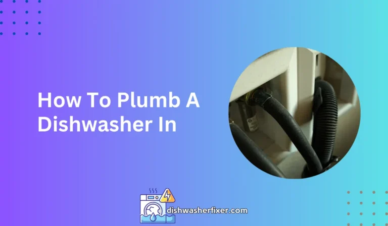 how to plumb a dishwasher in