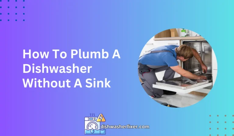 how to plumb a dishwasher without a sink