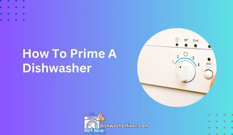 how to prime a dishwasher