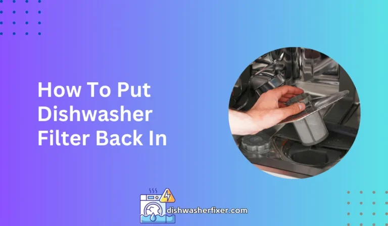 how to put dishwasher filter back in