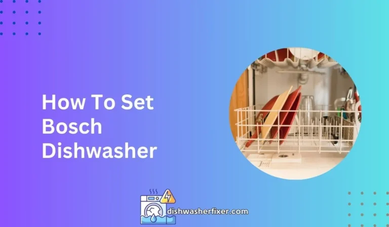 how to set bosch dishwasher