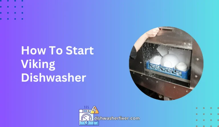 how to start viking dishwasher