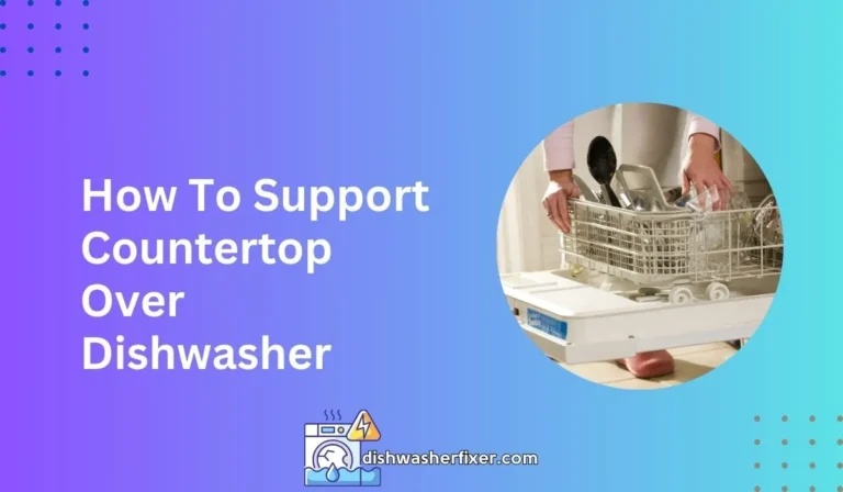 how to support countertop over dishwasher