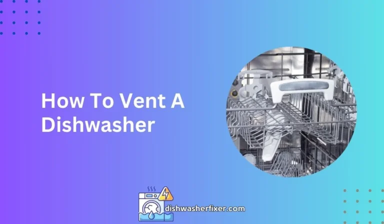 how to vent a dishwasher