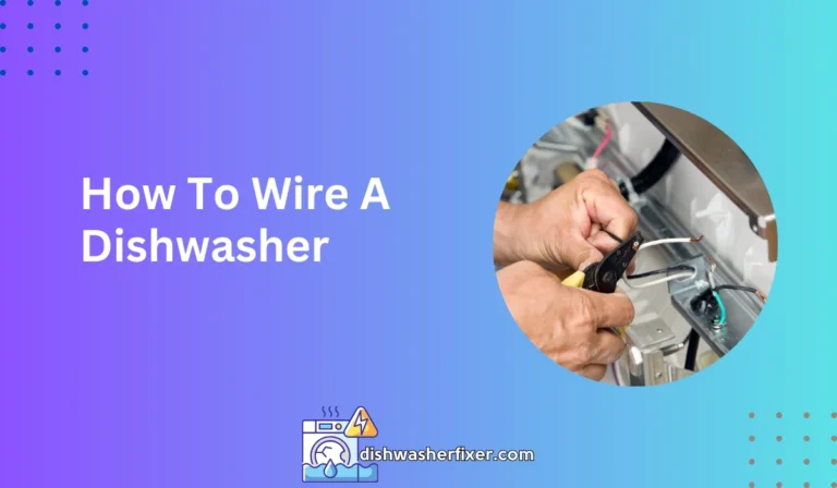 how to wire a dishwasher