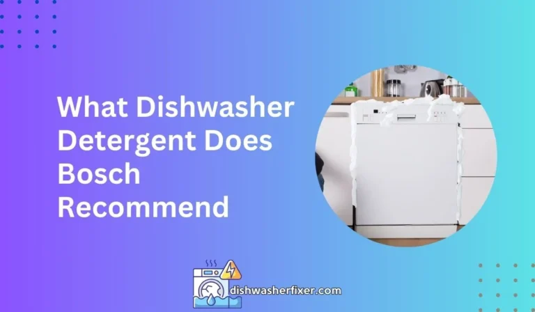 what dishwasher detergent does bosch recommend