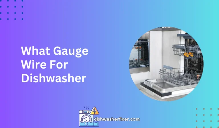 what gauge wire for dishwasher