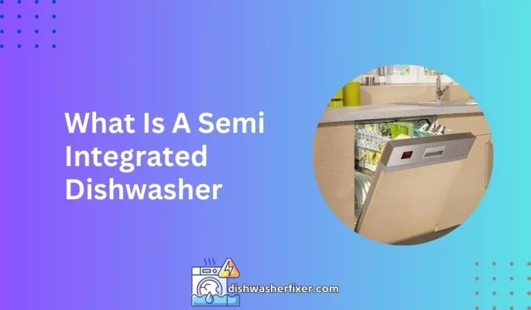 what is a semi integrated dishwasher
