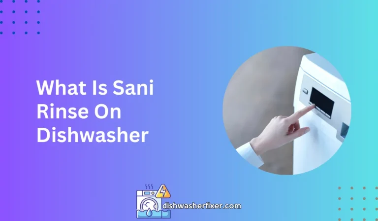 what is sani rinse on dishwasher