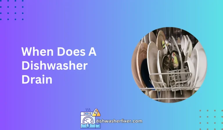 when does a dishwasher drain