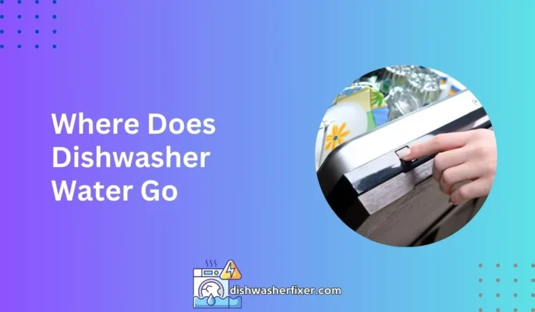 where does dishwasher water go