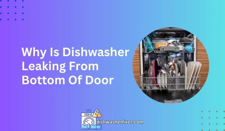why is dishwasher leaking from bottom of door