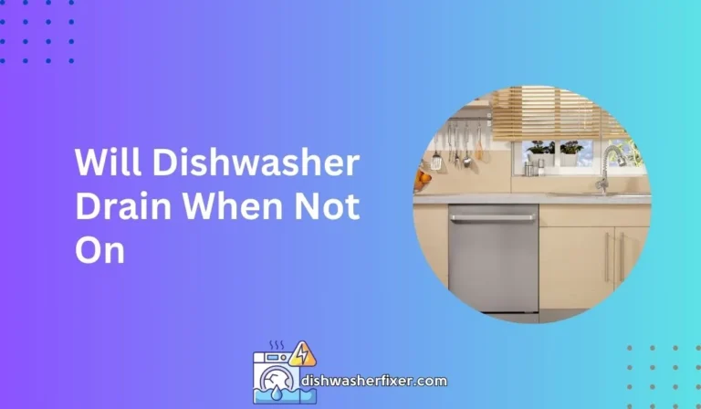 will dishwasher drain when not on